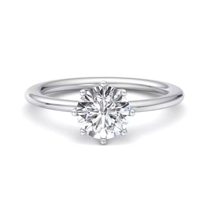 14K White Gold Adelina Solitaire Engagement Ring