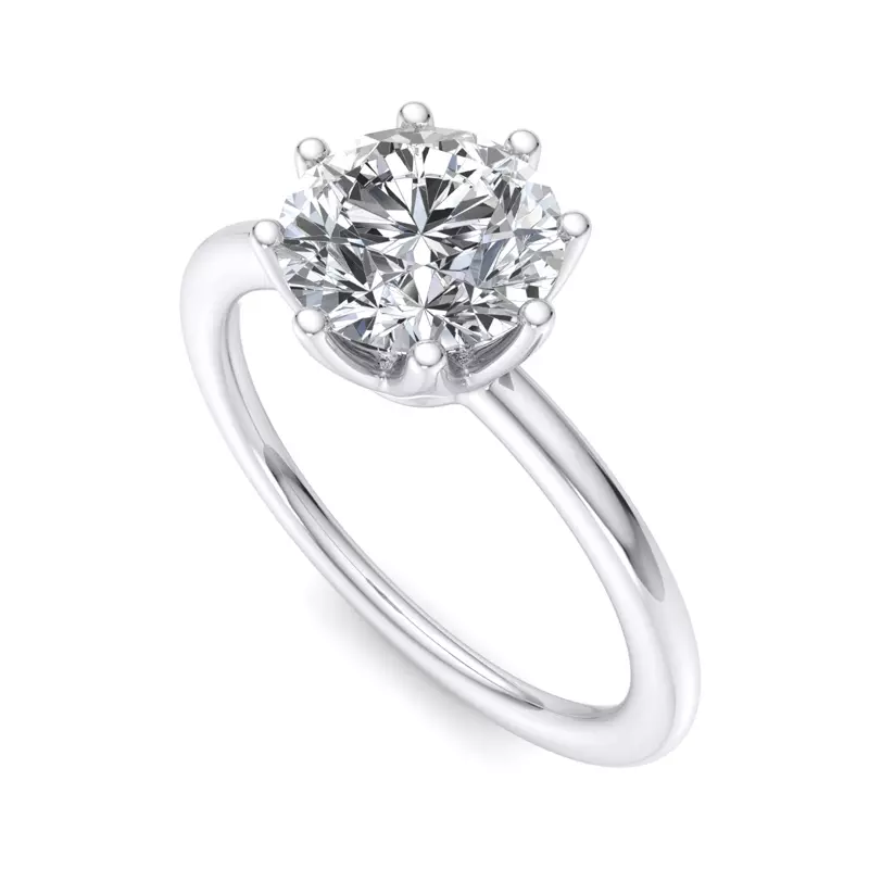 14K White Gold Adelina Solitaire Engagement Ring