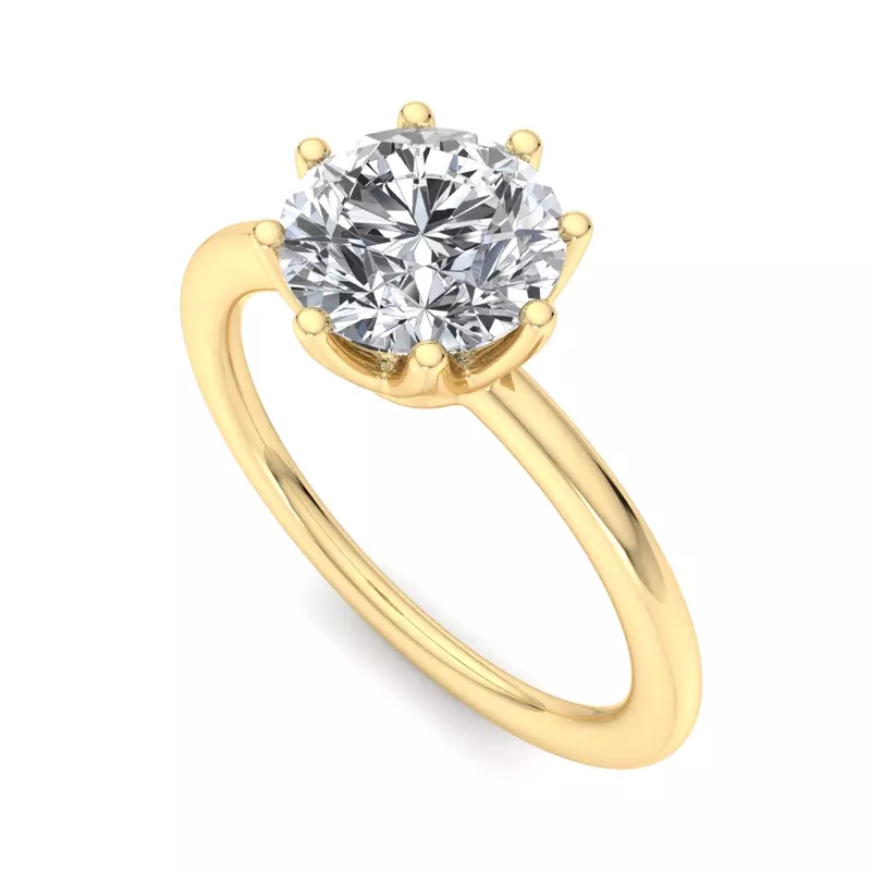 18K Yellow Gold Adelina Solitaire Engagement Ring