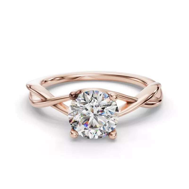 14K Rose Gold Bianca Twist Engagement Ring