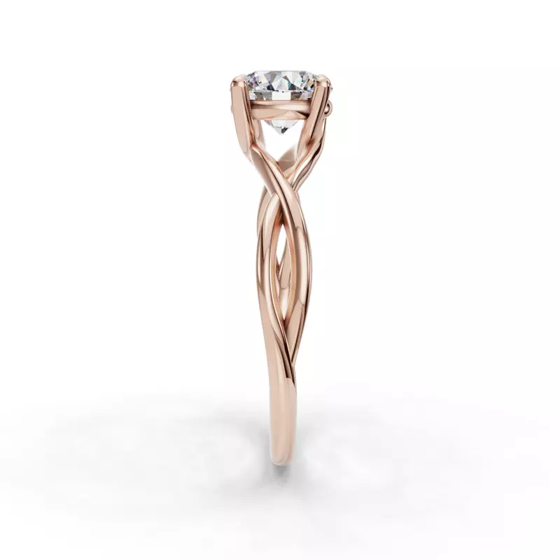 14K Rose Gold Bianca Twist Engagement Ring