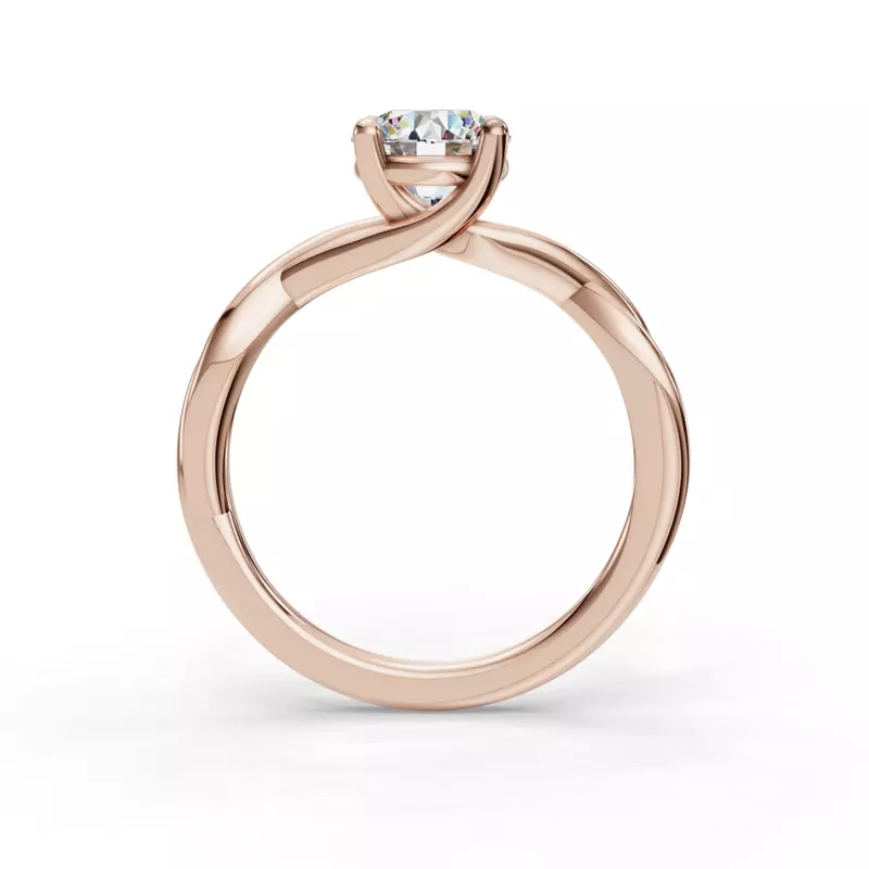 14K Rose Gold Bianca Twist Engagement Ring