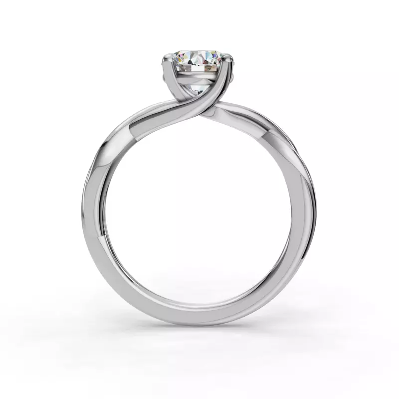 14K White Gold Bianca Twist Engagement Ring