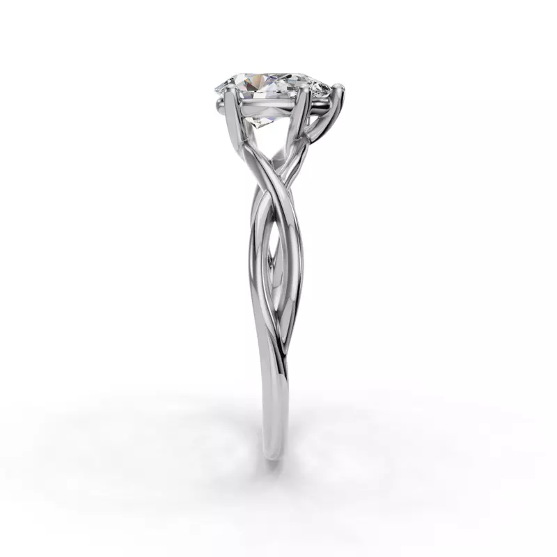 14K White Gold Bianca Twist Engagement Ring