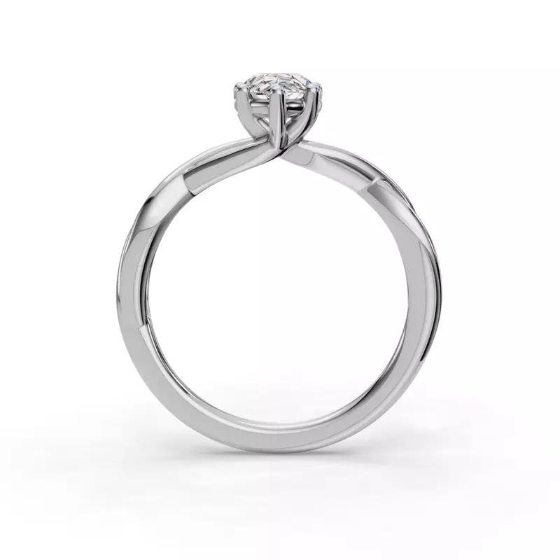 14K White Gold Bianca Twist Engagement Ring