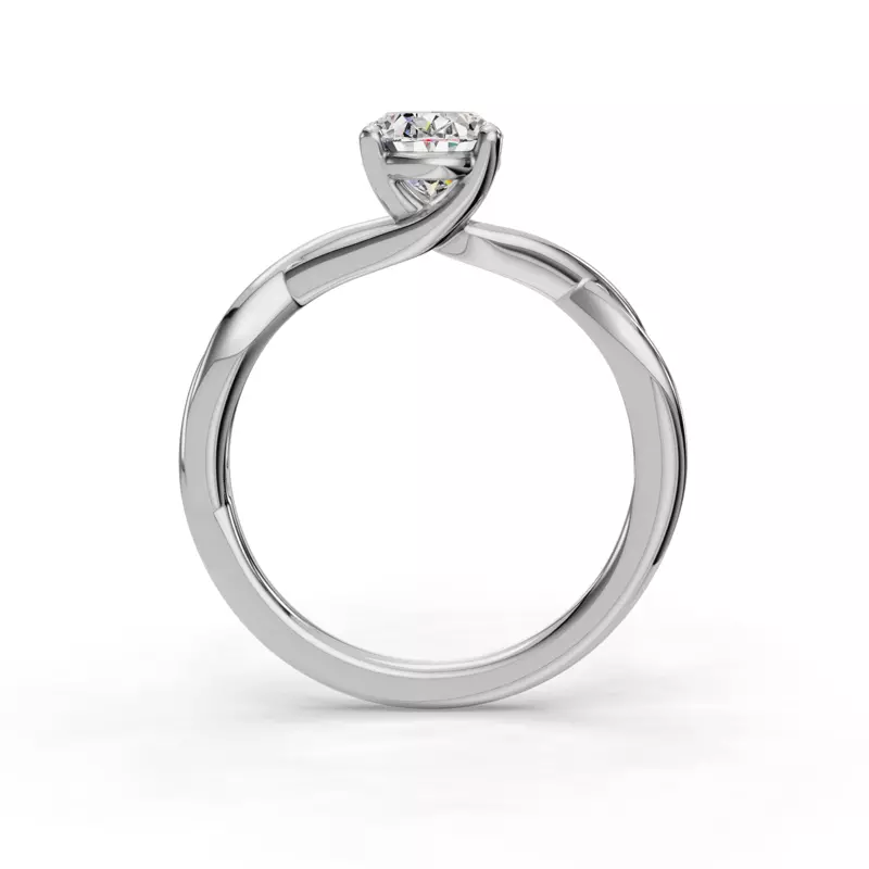 14K White Gold Bianca Twist Engagement Ring