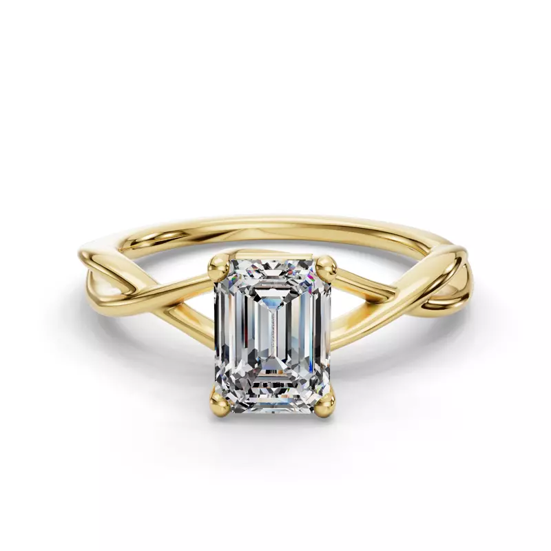 14K Yellow Gold Bianca Twist Engagement Ring