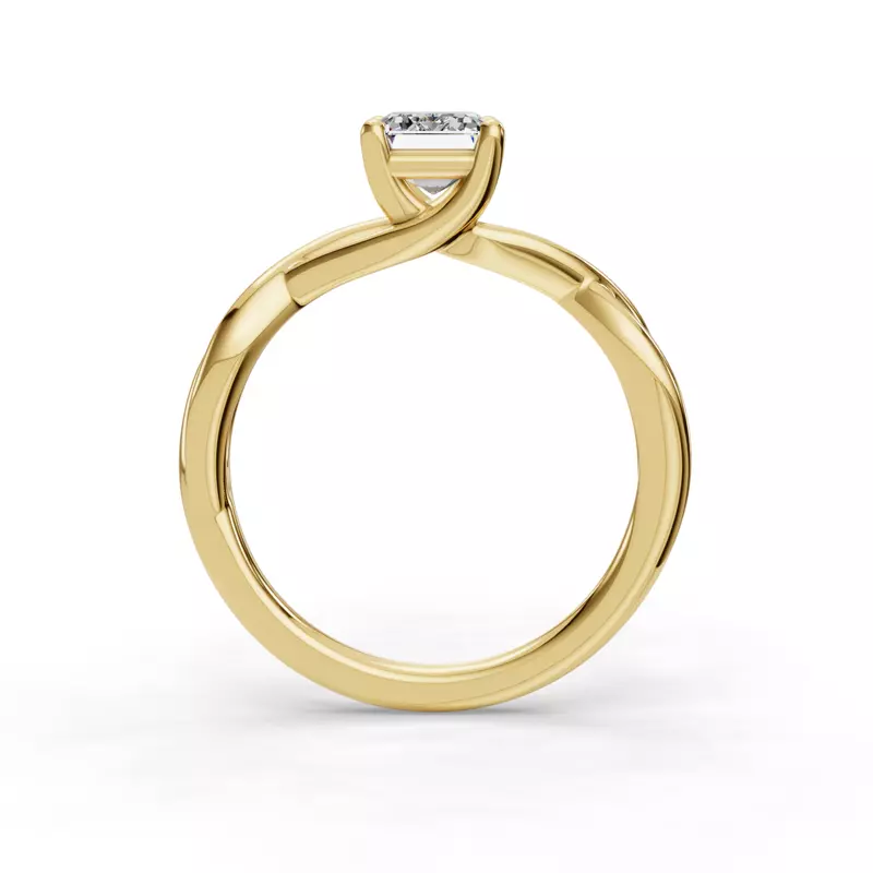 14K Yellow Gold Bianca Twist Engagement Ring