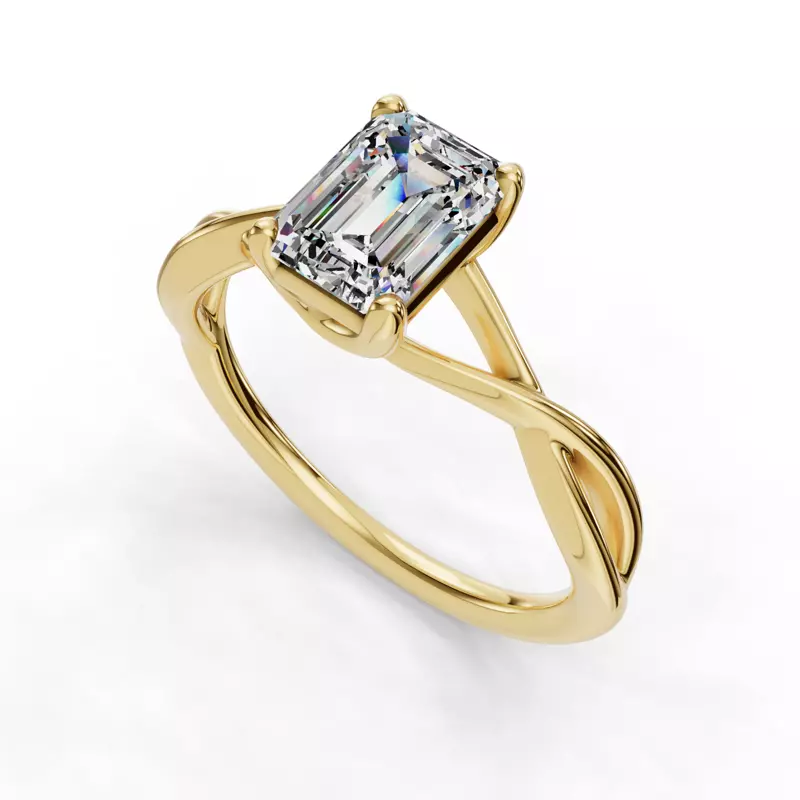 14K Yellow Gold Bianca Twist Engagement Ring
