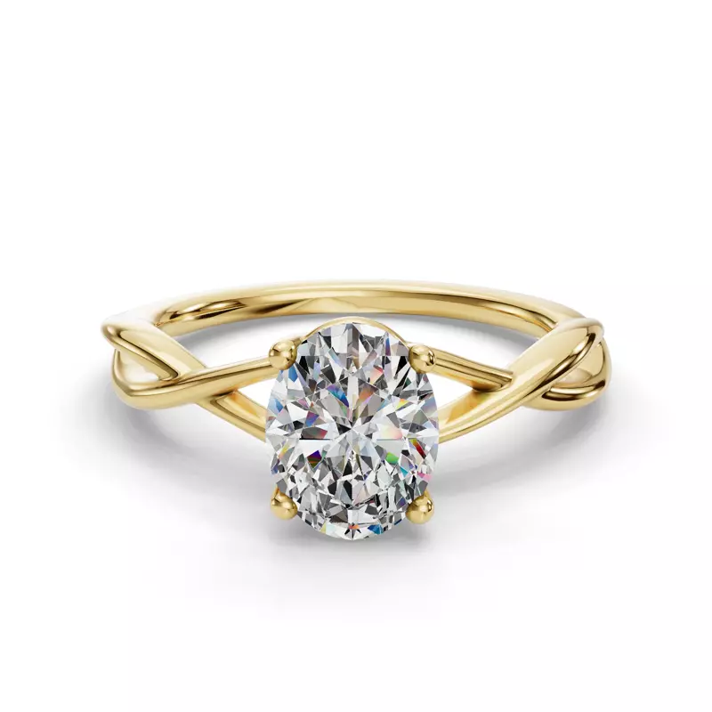 14K Yellow Gold Bianca Twist Engagement Ring