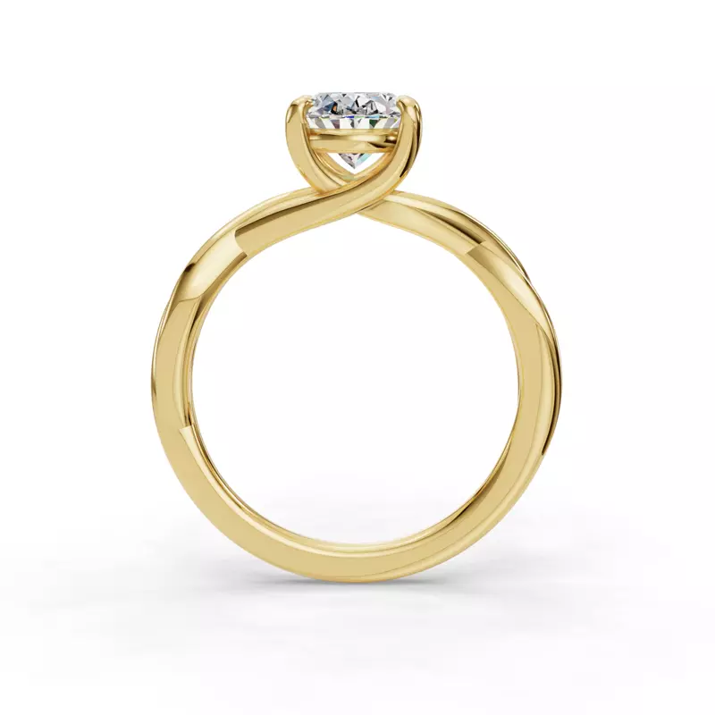 14K Yellow Gold Bianca Twist Engagement Ring