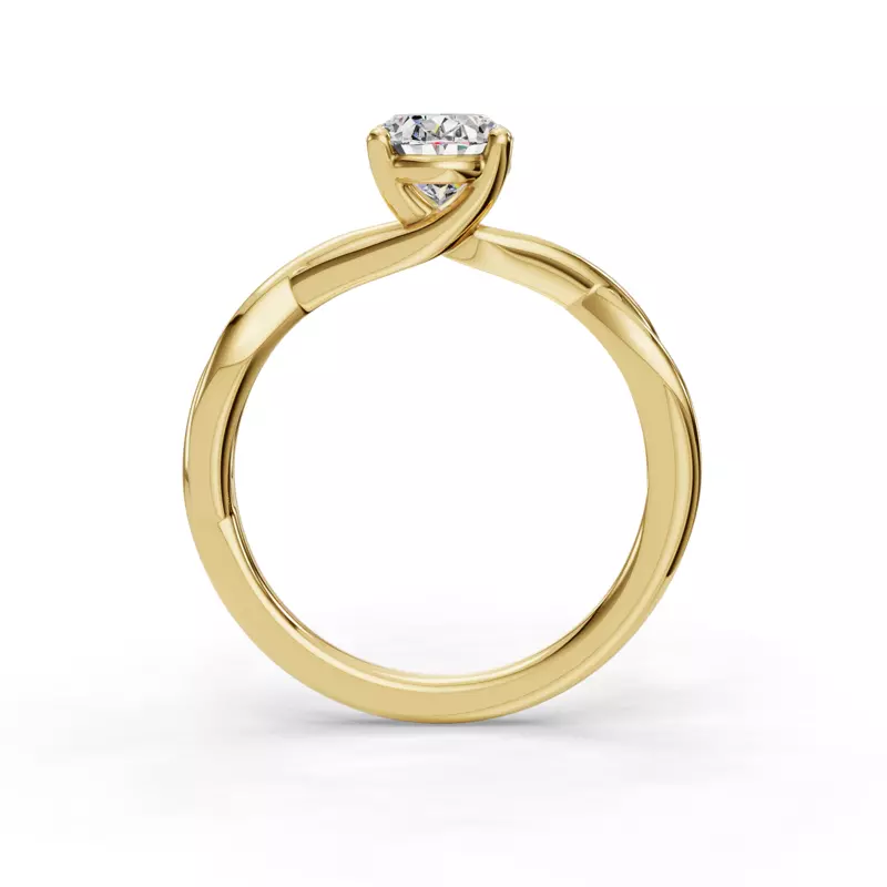 14K Yellow Gold Bianca Twist Engagement Ring