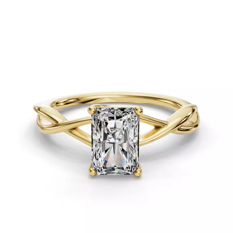 14K Yellow Gold Bianca Twist Engagement Ring