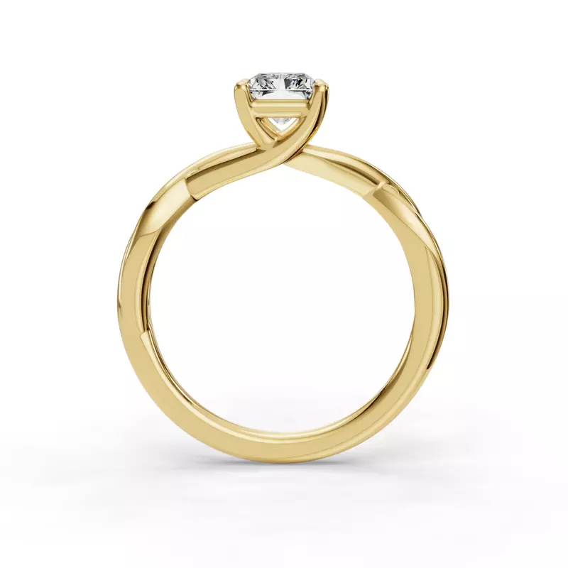 14K Yellow Gold Bianca Twist Engagement Ring