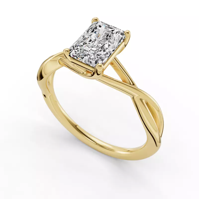 14K Yellow Gold Bianca Twist Engagement Ring