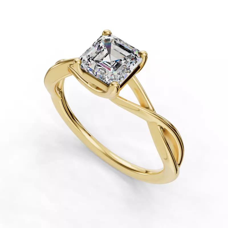 14K Yellow Gold Bianca Twist Engagement Ring