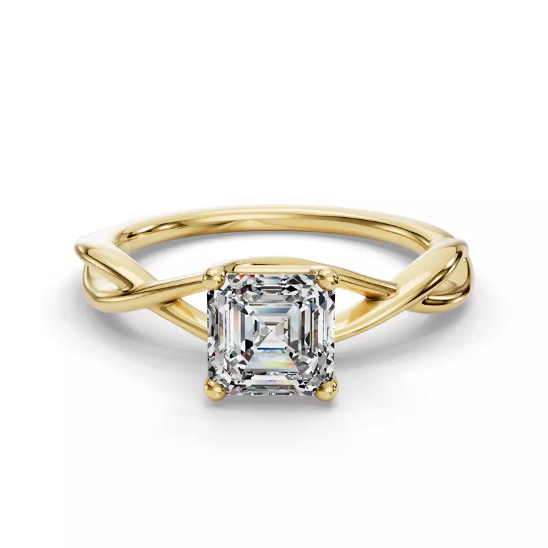 14K Yellow Gold Bianca Twist Engagement Ring
