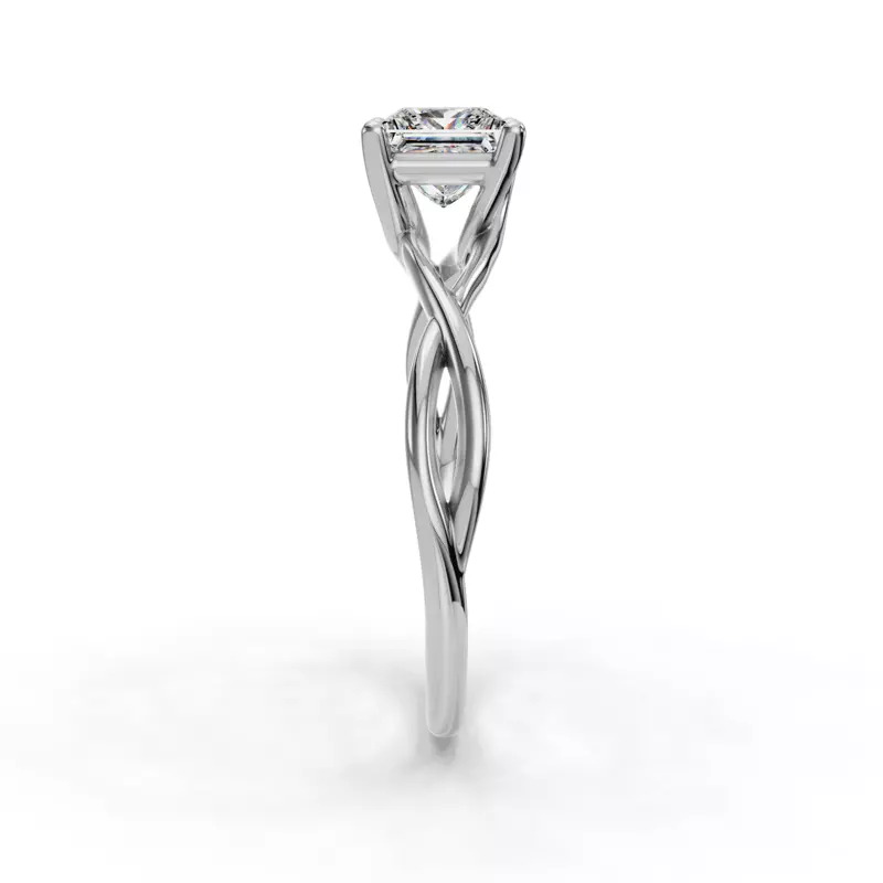 18K White Gold Bianca Twist Engagement Ring