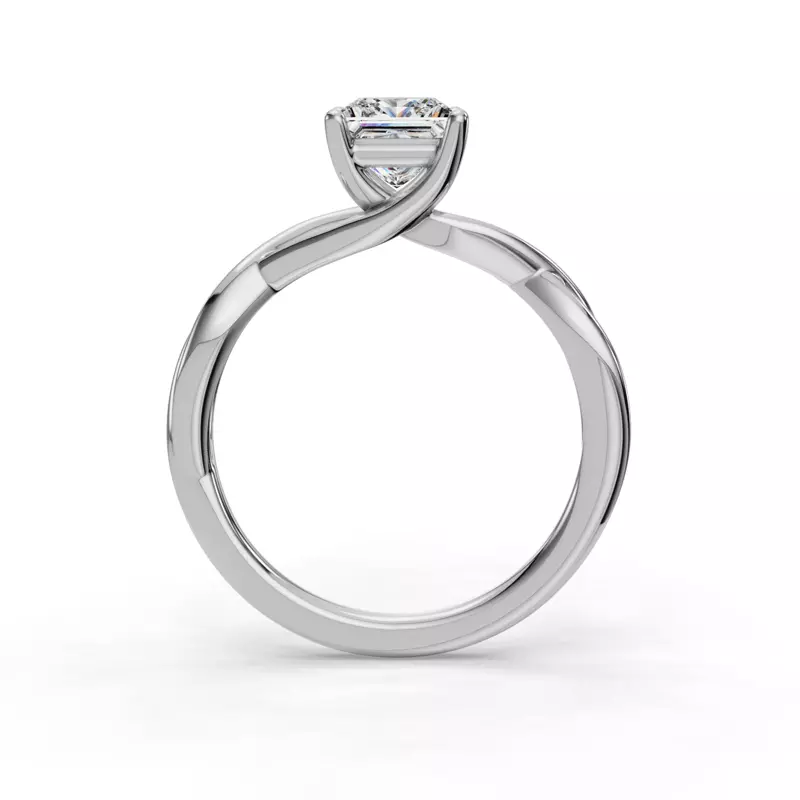 18K White Gold Bianca Twist Engagement Ring