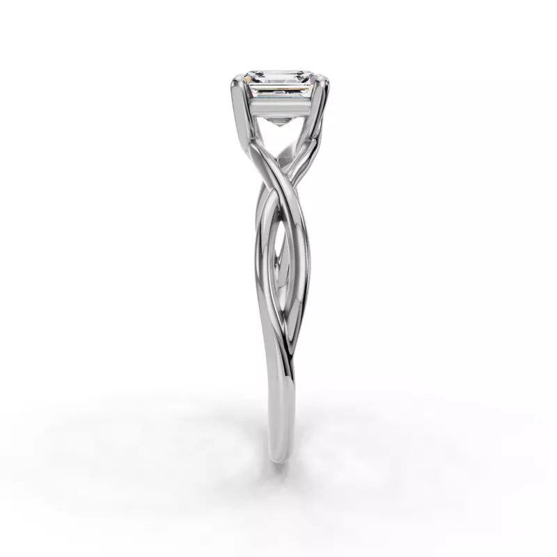 18K White Gold Bianca Twist Engagement Ring