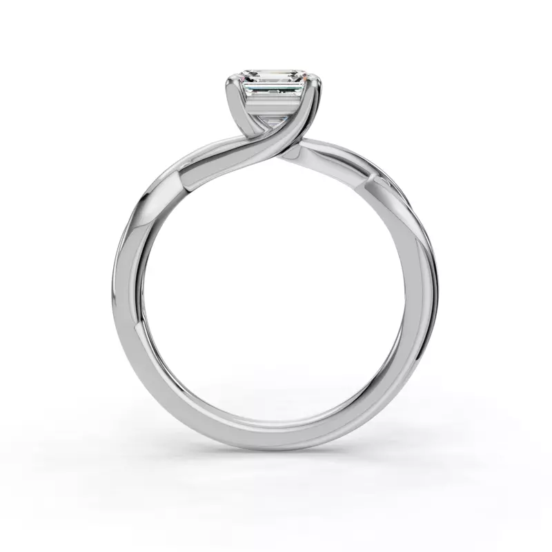 18K White Gold Bianca Twist Engagement Ring