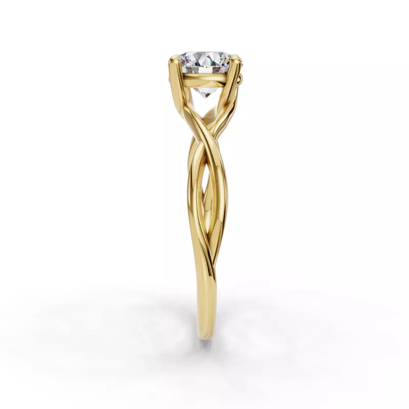 18K Yellow Gold Bianca Twist Engagement Ring