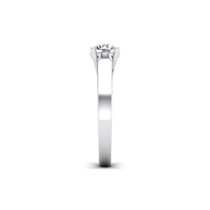 14K White Gold Cameron Trellis Style Solitaire Engagement Ring