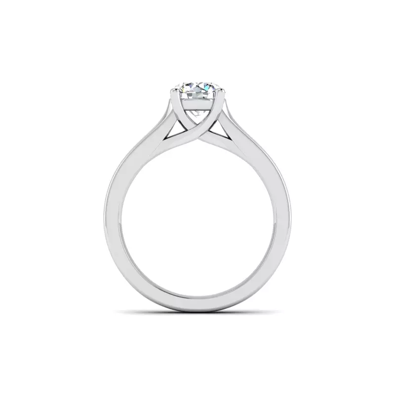 14K White Gold Cameron Trellis Style Solitaire Engagement Ring