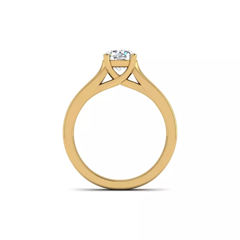 14K Yellow Gold Cameron Trellis Style Solitaire Engagement Ring