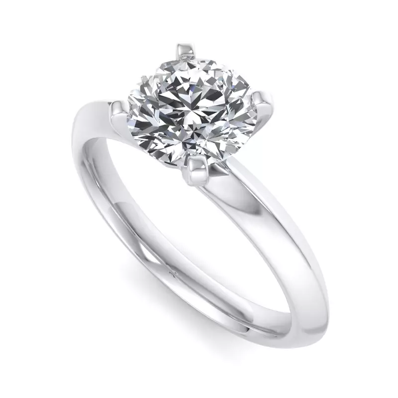 14K White Gold Wrenley Solitaire Ring