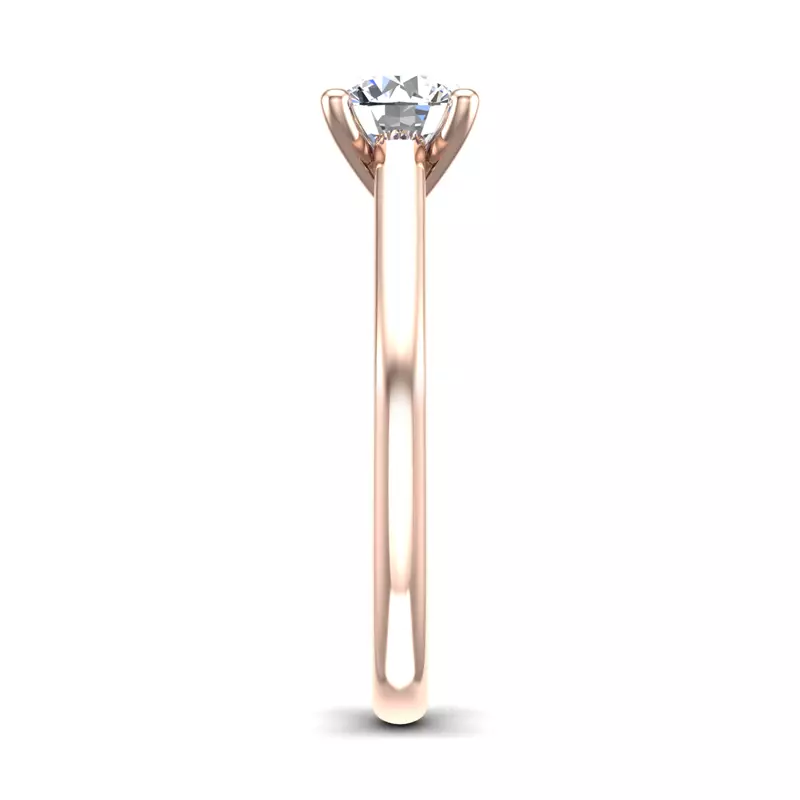 14K Rose Gold Clementine Pave Twise Engagement Ring
