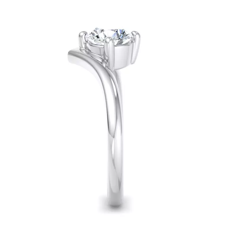 Platinum Remy Chevron Solitaire Engagement Ring