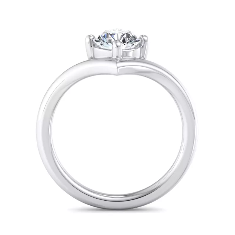 Platinum Remy Chevron Solitaire Engagement Ring