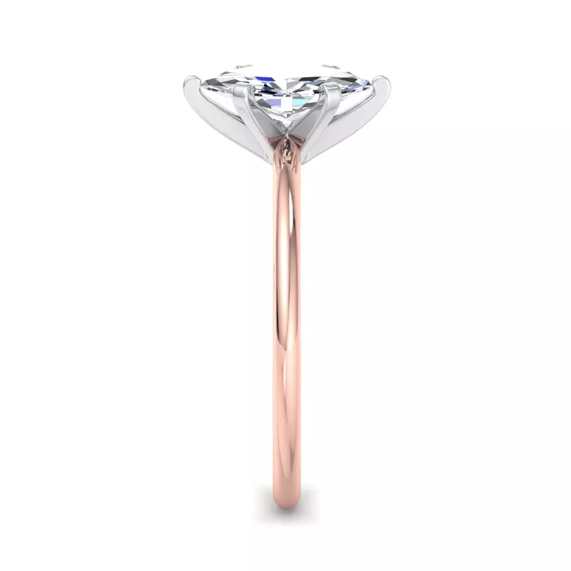 14K Rose Gold Genevieve 6 Prong Solitaire Engagement Ring
