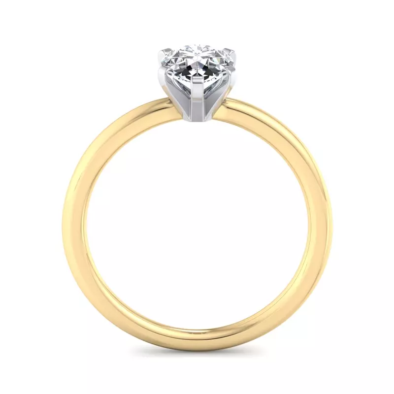 18K Yellow Gold Genevieve 6 Prong Solitaire Engagement Ring