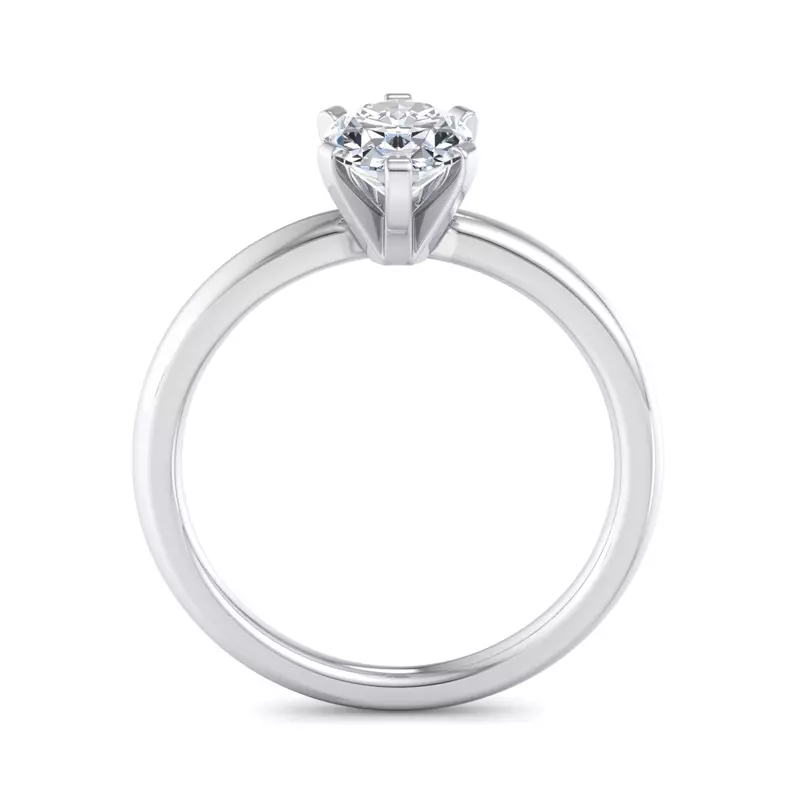 Platinum Genevieve 6 Prong Solitaire Engagement Ring