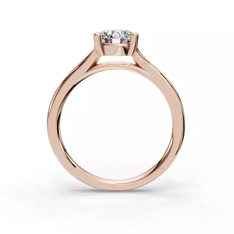 14K Rose Gold Isabella Split Shank Solitaire Engagement Ring