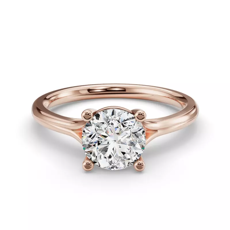 Isabella Split Shank Solitaire Engagement Ring
