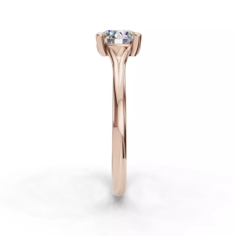 14K Rose Gold Isabella Split Shank Solitaire Engagement Ring