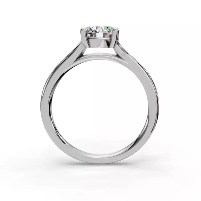14K White Gold Isabella Split Shank Solitaire Engagement Ring