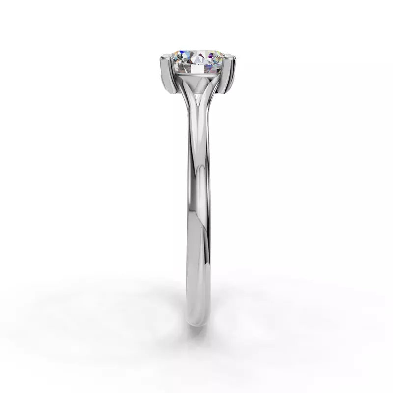 14K White Gold Isabella Split Shank Solitaire Engagement Ring