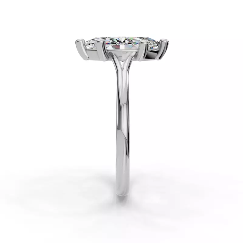 14K White Gold Isabella Split Shank Solitaire Engagement Ring
