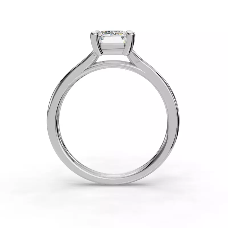 14K White Gold Isabella Split Shank Solitaire Engagement Ring