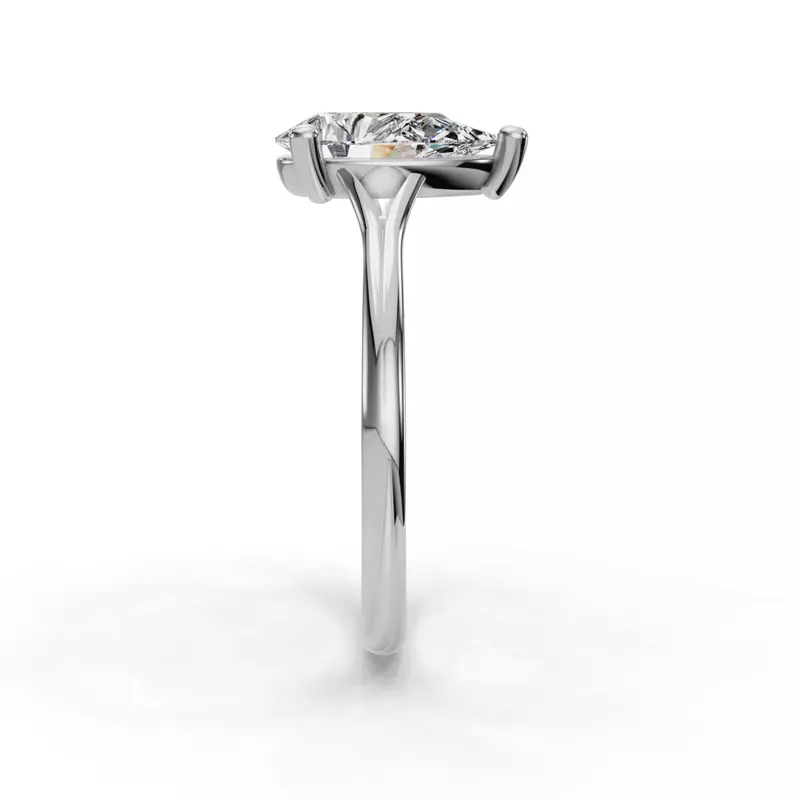 14K White Gold Isabella Split Shank Solitaire Engagement Ring