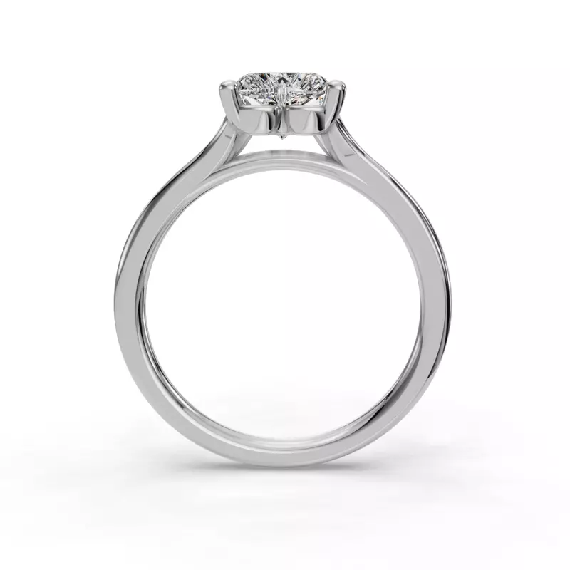 14K White Gold Isabella Split Shank Solitaire Engagement Ring