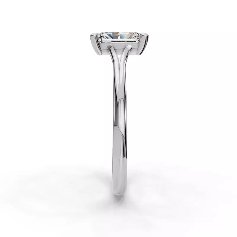 14K White Gold Isabella Split Shank Solitaire Engagement Ring