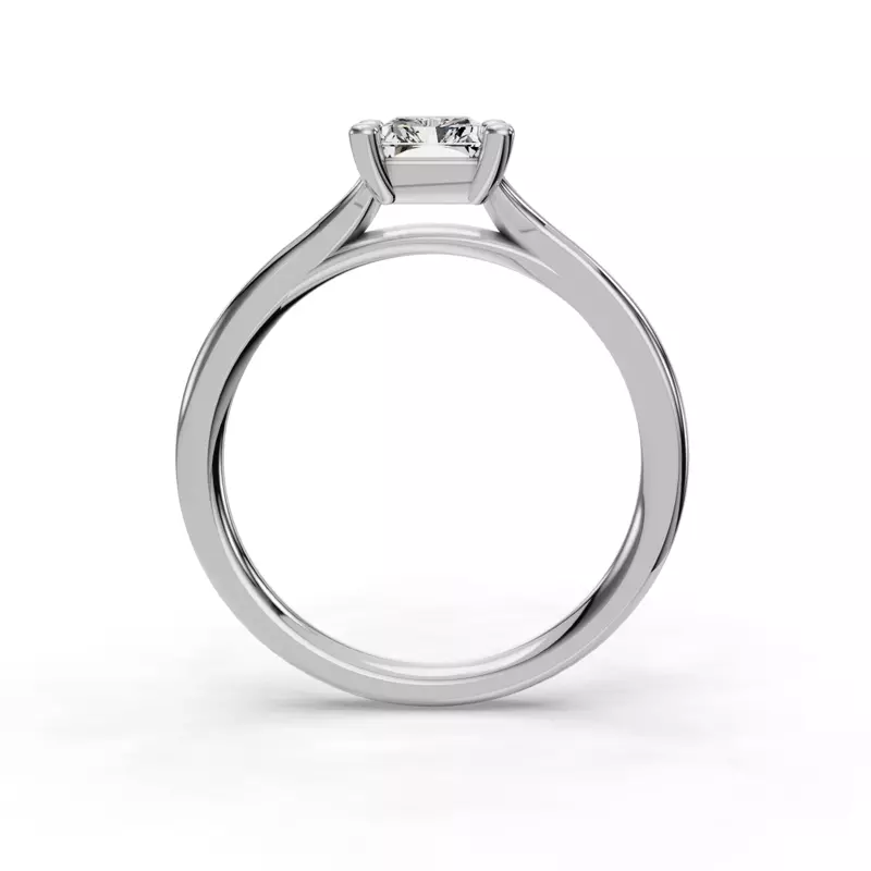 14K White Gold Isabella Split Shank Solitaire Engagement Ring