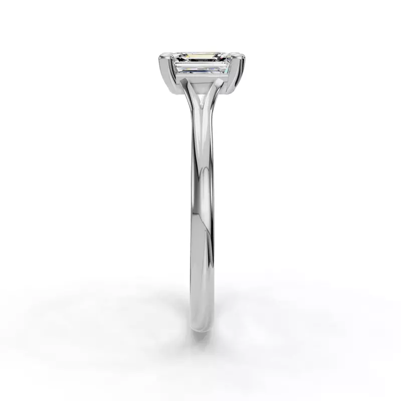 14K White Gold Isabella Split Shank Solitaire Engagement Ring