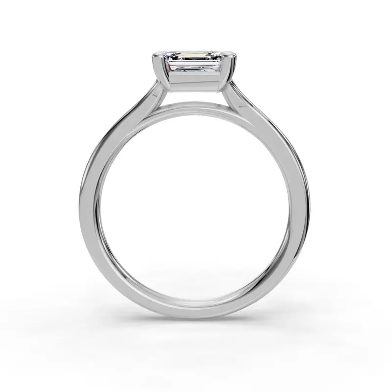 14K White Gold Isabella Split Shank Solitaire Engagement Ring