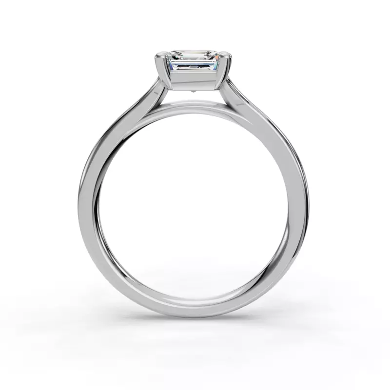 14K White Gold Isabella Split Shank Solitaire Engagement Ring